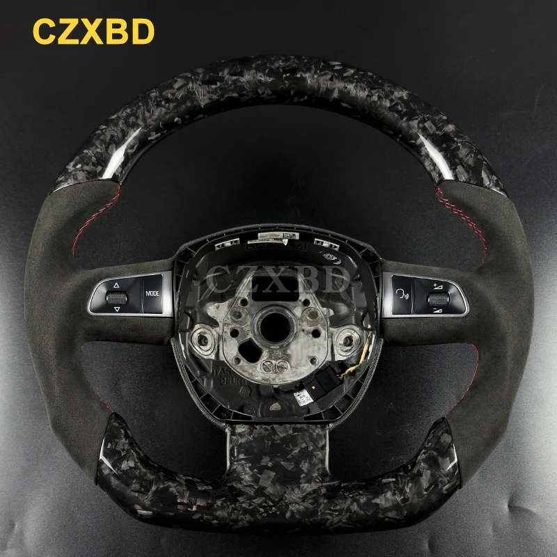 Volant Carbone Véritable Pour Audi B8/8.5 A5/7 RS5/7 S3/4/5/6 SQ5 – Neuf Sans Boutons