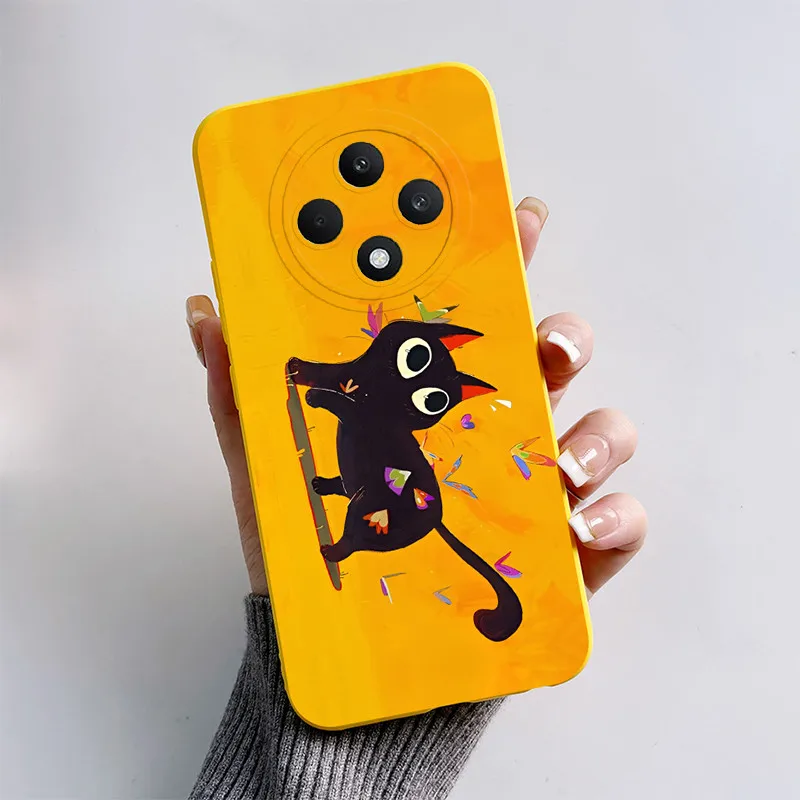 Cute Cat Cartoon Soft Silicone Bumper Protective Phone Case