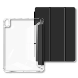Crystal Clear Protective Case with Pencil Slot and Auto Sleep Wake Feature - iPad 5th 6th 9.7 (TMYKL - Black)