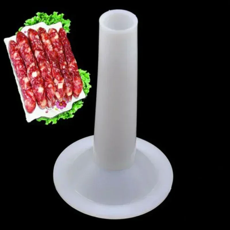 JIHUOO 3 tubi in plastica per salsicce per tritacarne, strumento di riempimento per carne, imbuto, manuale per salsicce per cucina