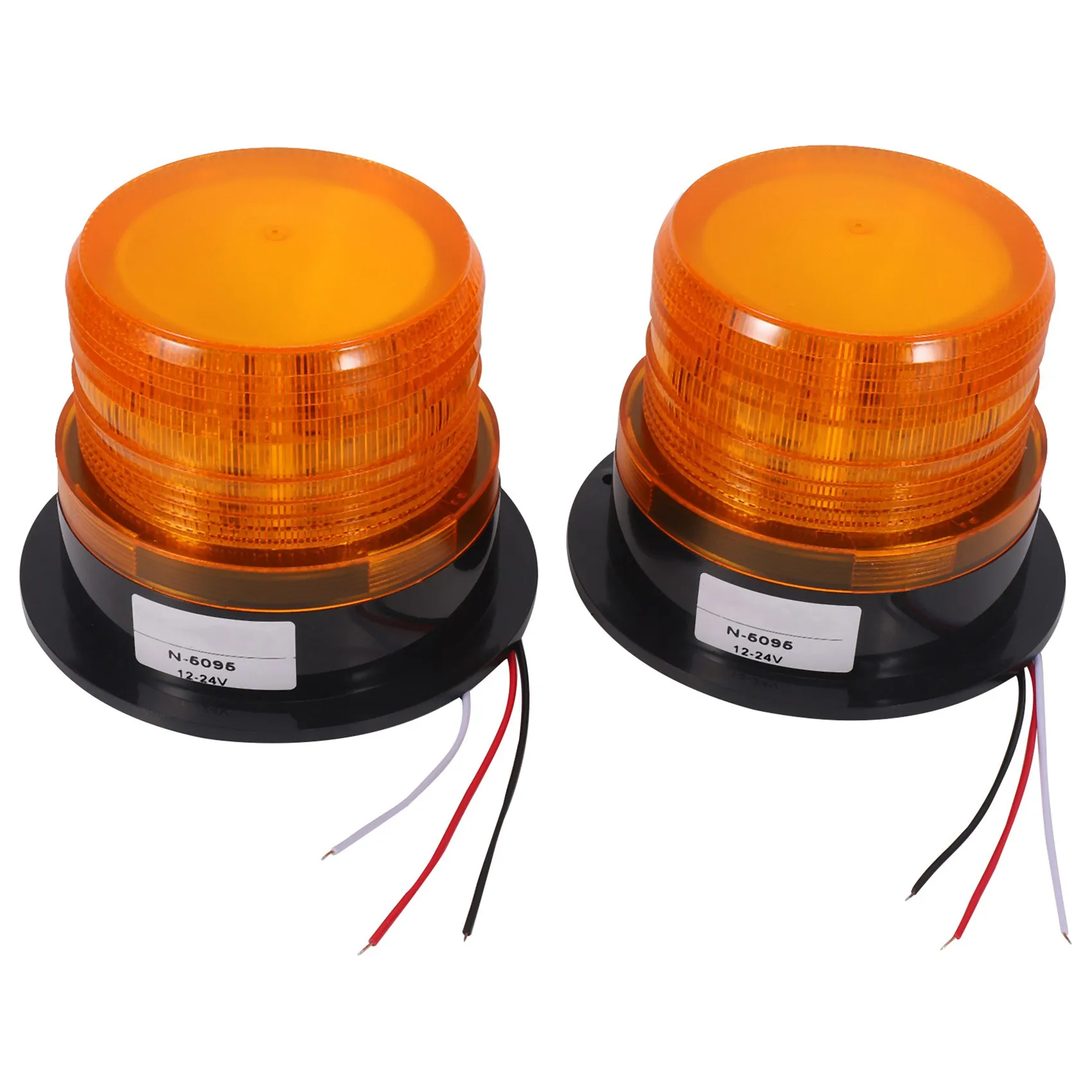 2 X Ambra Led Beacon Strobe Emergenza Lampeggiante Spia Camion 12V