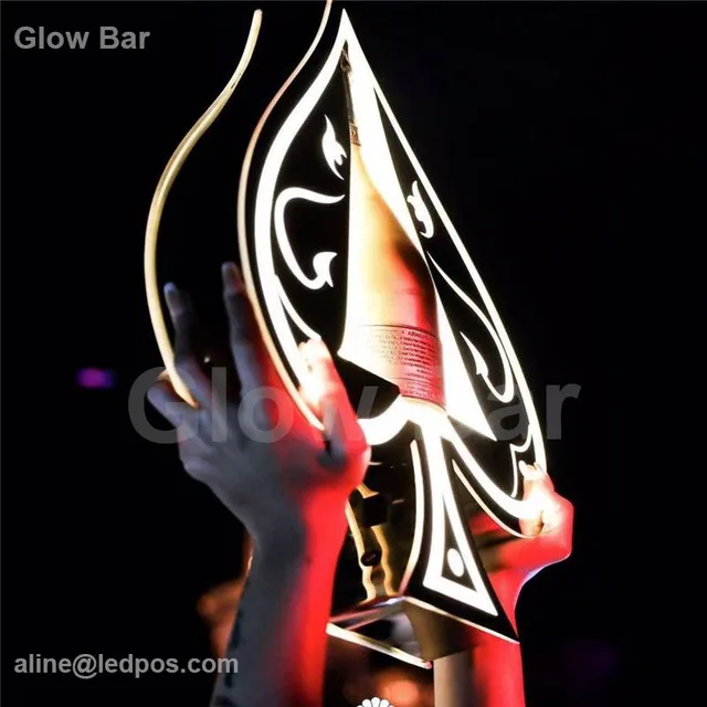 Customized Logo Rechargeable Color Flashing Armand De Brignac Champagne  Glorifier Display Led Ace Of Spade Vip Bottle Presenter - Bar Accessories -  AliExpress