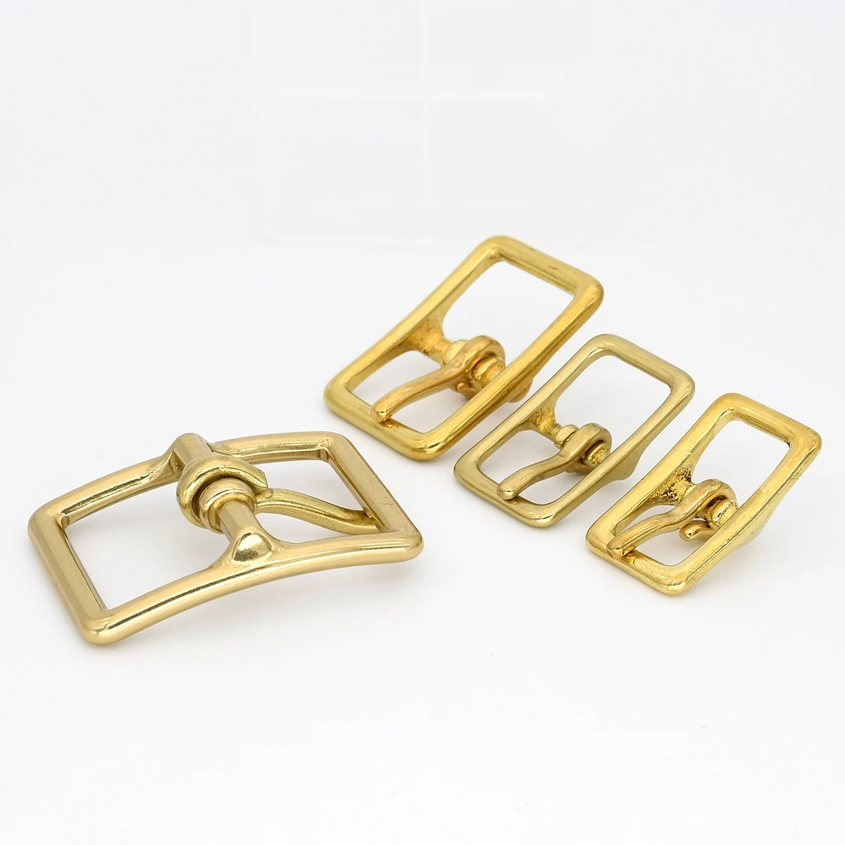 Description Picture 3 of itemBrass Belt Buckle Center Bar Single Pin Buckle for Leathercraft Bag Strap Horse Halter Harness Adjustment Parts Accessories