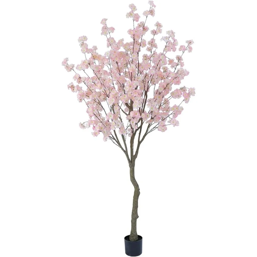 

Tall Artificial Cherry Blossom Tree 7Ft(84”), Realistic Potted Silk Faux Cherry Blossom Tree, Fake Cherry Blossom Tree Indoor