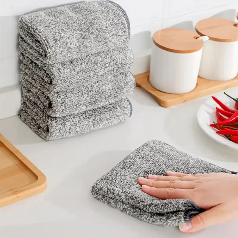 Thickened Kitchen Rag Kitchen Wipe Tablecloth Absorbent Scouring Pad kitchen scouring pad