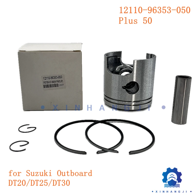 

12110-96353-050 PISTON SET with rings (OS:0.5) for Suzuki Outboard 2T DT20 DT25 DT30 Dia：71.5mm 12110-96353 Boat accessories