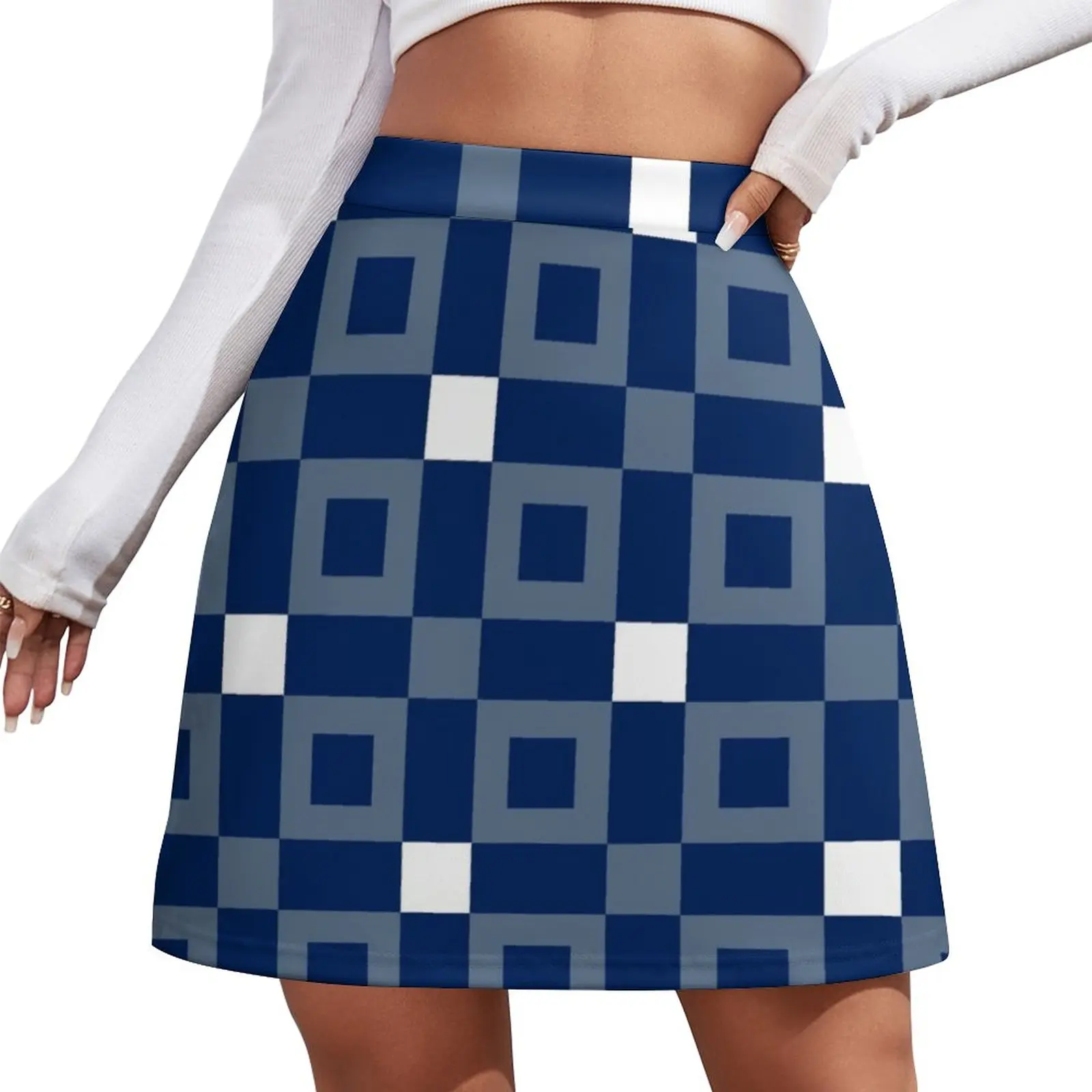 

Checkers - Blue Mini Skirt skirts women summer 2024 Female dress