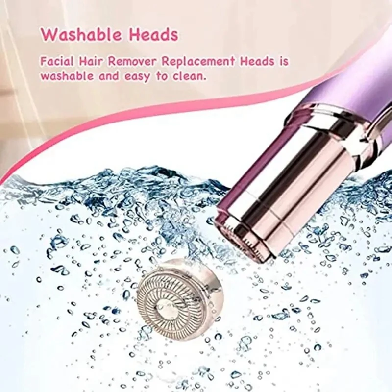 A01V-4Pcs For Finishing Touch Flawless Facial Hair Remover Replacement Heads-Painless And Effective Hair Removal