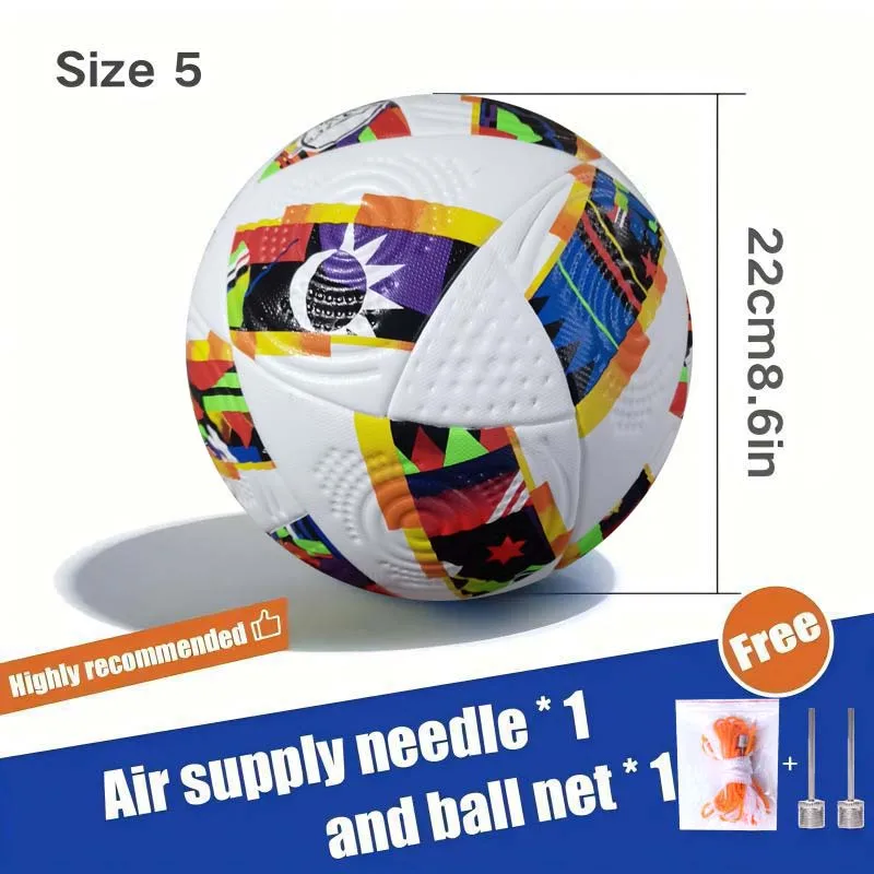 【Bestselling Product】 Standard Size 5 Soccer Professional Outdoors Sports Balls Training Seamless Football Pu Material