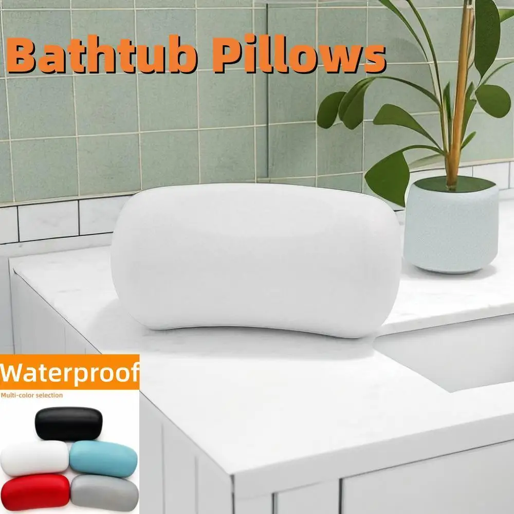 

Multicolor New Products For Bathtub Pillows PU Self Skinned Waterproof With Suction Cups Polyurethane Soft Bathtub Pillow