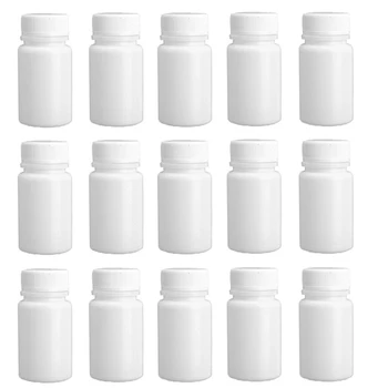 50 pz/100 pz 10cc 15cc 30cc Compresse di Medicina Vuote di Plastica Bottiglie di Pillola Capsula Farmaceutica Bottiglia di Imballaggio con Coperchio A Vite 1