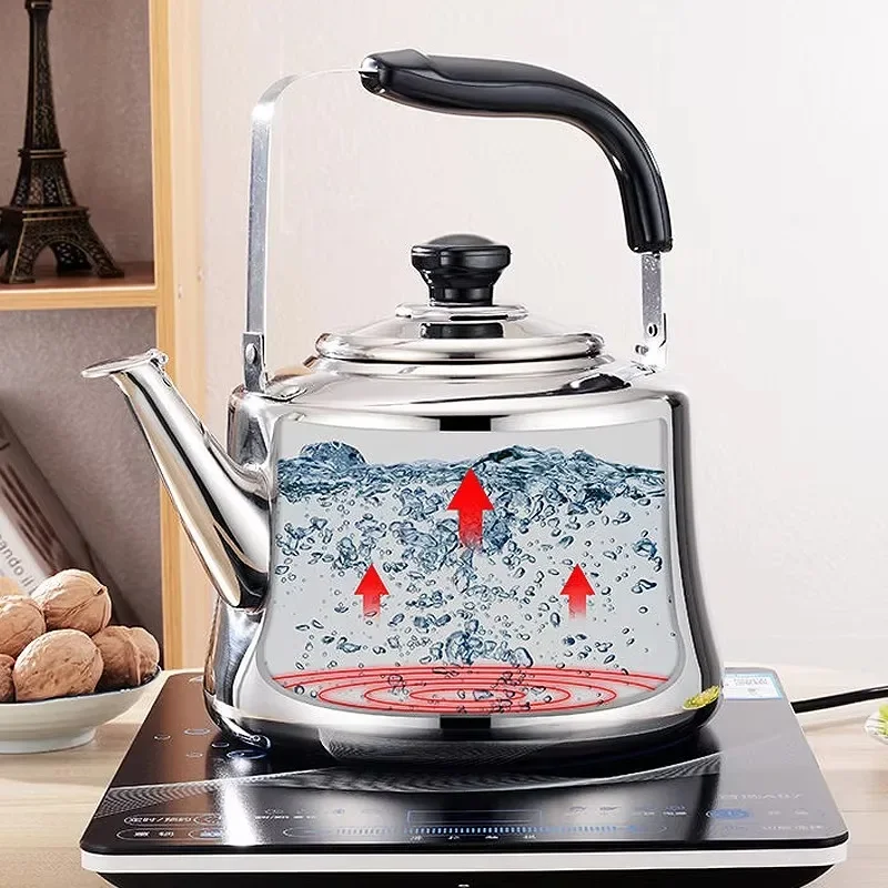 Stainless Steel Kettle Home Whistling Teapot Large Capacity Boil Water Kettle for Induction Cookers Gas Stoves CampingTeapot