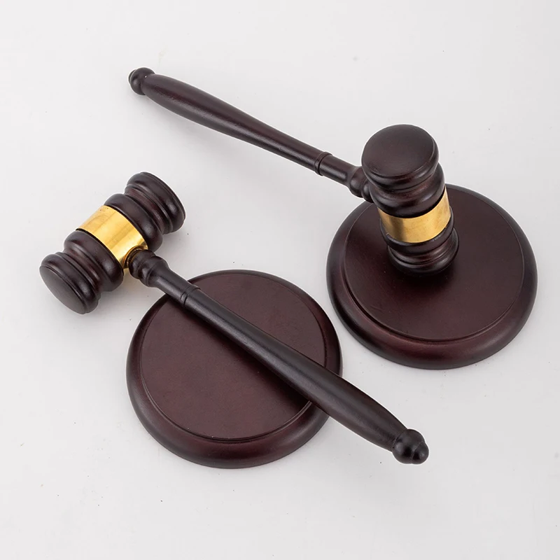 Perfect Desk Accessory, Wooden Gavel And Sound Block Set For Lawyers, Judges, Chairmen Of The Board Auction, Club Presidents