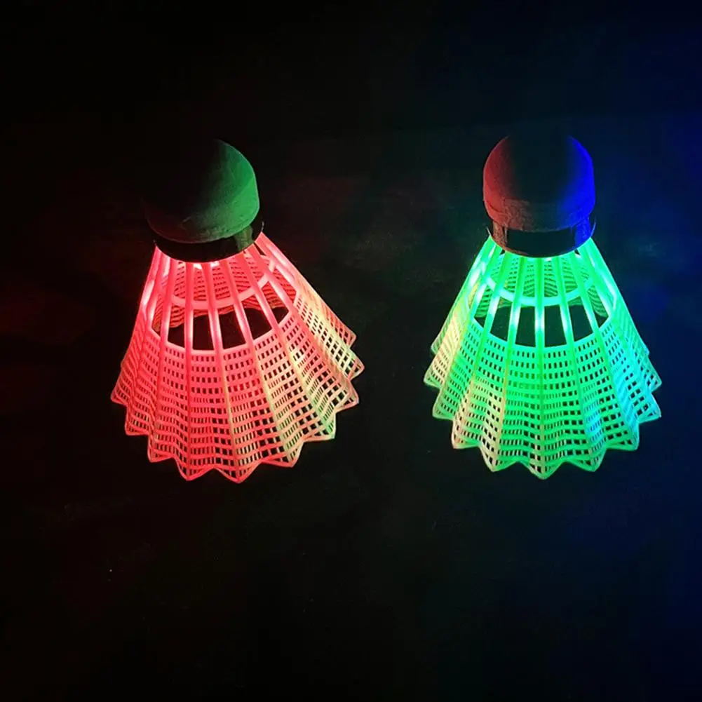 Fun Night-time Badminton Led Shuttlecocks Colorful Led Badminton Shuttlecocks Set of 6 Foamed for Indoor/outdoor for Children