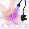 Led Nail Lights Dryer Ultraviolet  UV Lamp Mini Flexible Clip-On Desk USB Gel Curing Manicure Pedicure Tools 2