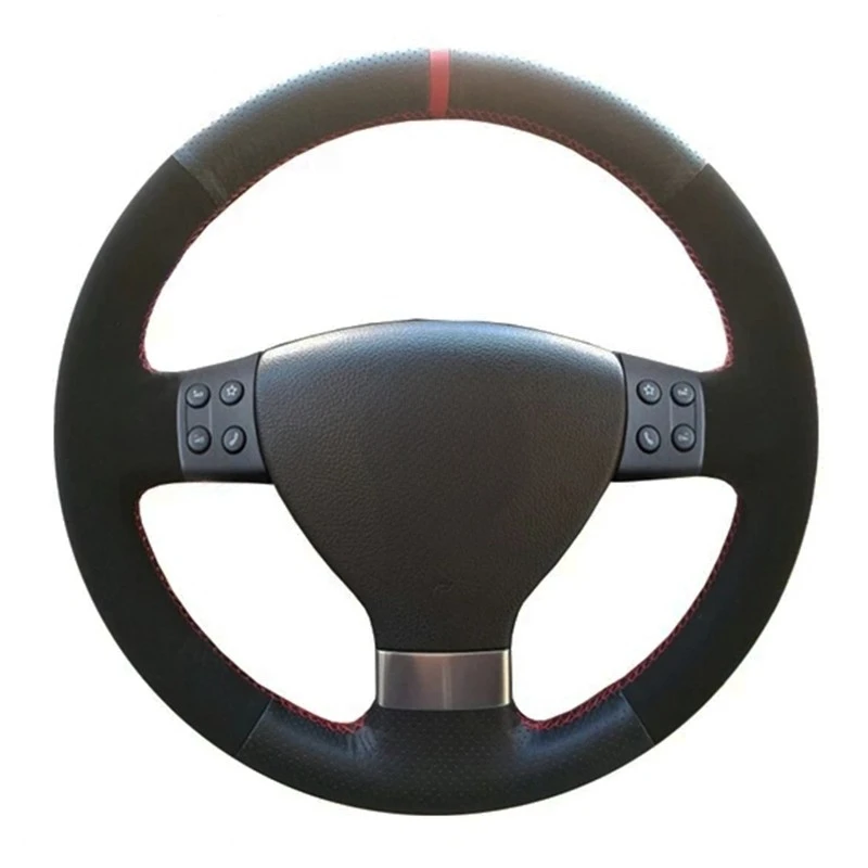 

Anti-Slip Black Genuine Leather Suede Car Steering Wheel Cover For Volkswagen Golf 5 Mk5 Passat B6 Mk5 Tiguan 2007 - 2011
