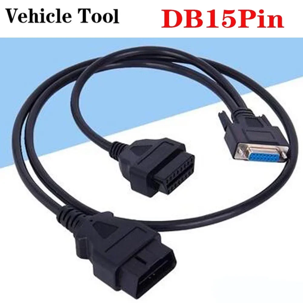 

1 in 2 OBD2 16Pin To DB15Pin Adapter Male DP 15PIN Cable OBD To DB15 Pin Female Interface 16 Pin Connection Car Extension Cable
