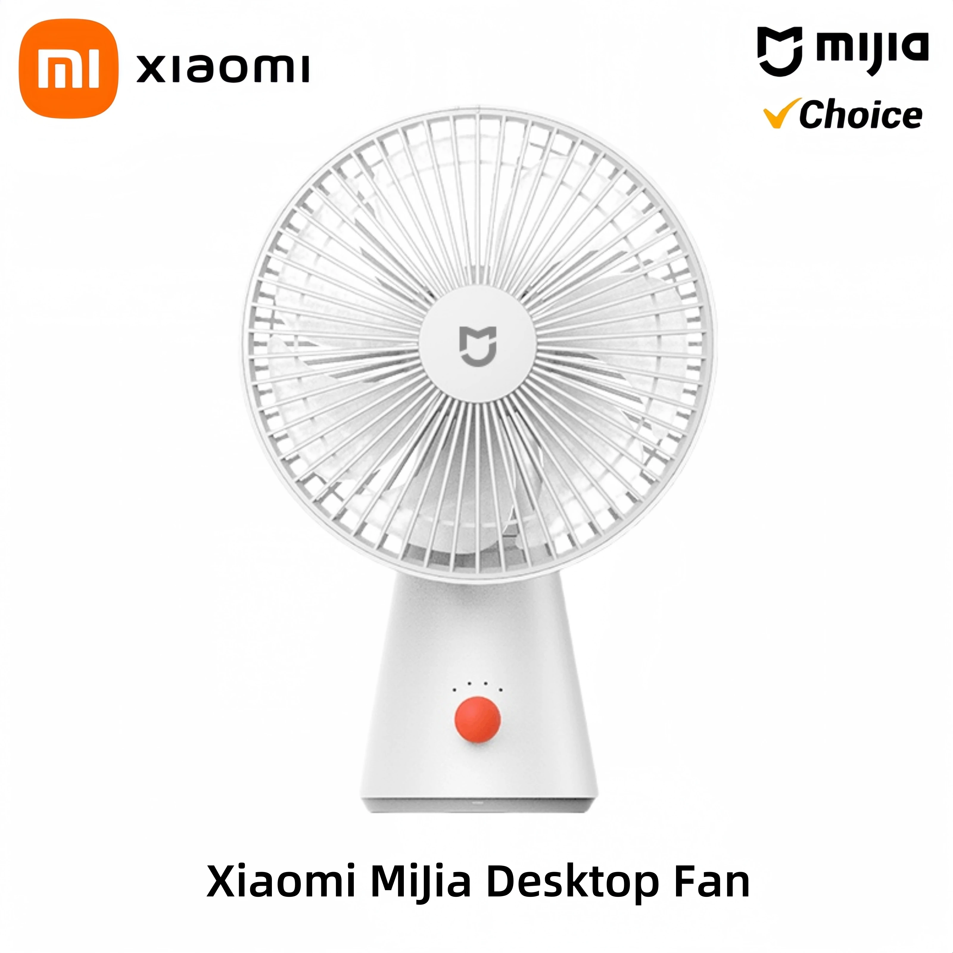 XIAOMI Mijia Portable Desk Fan USB Rechargeable Handheld Mini Electric Fans Cordless Air Cooling Small Fan 4 Gears Speed portable neck fan