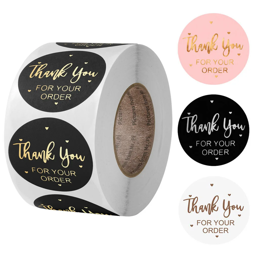 

Round Thank You Kawaii Bread Baking Cake Gift Box Packaging Bag Adhesive Washi Tape Stickers Packing Paper Lable Seal Tag