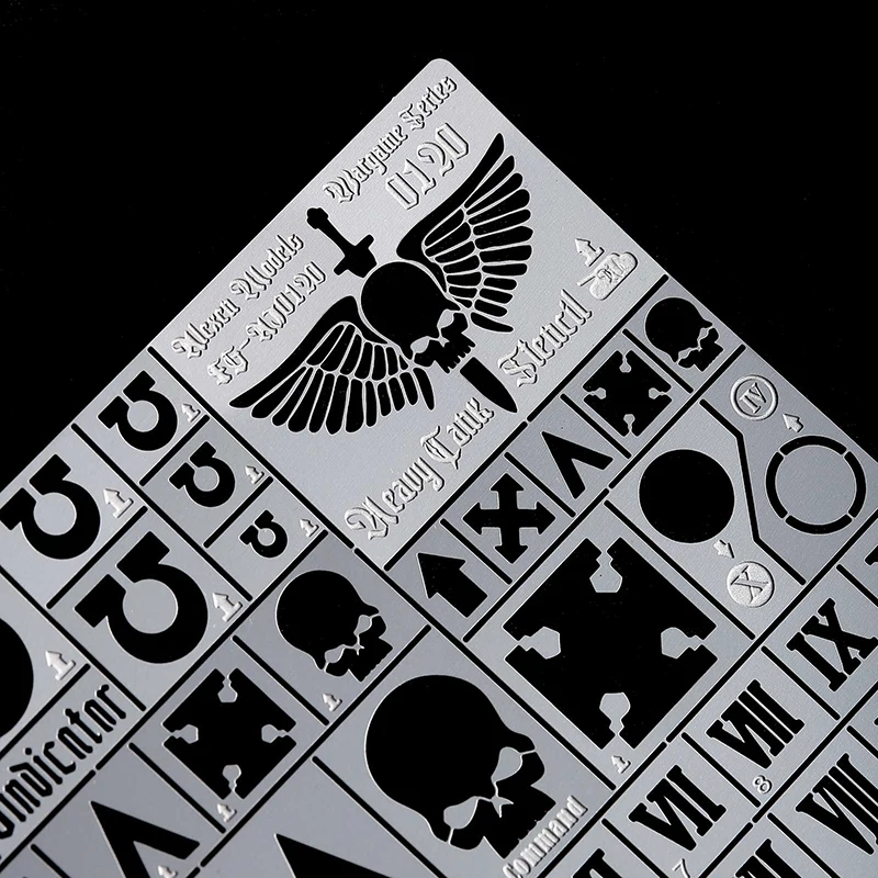 1/32 1/35 Warhammer 40K Star Warrior Tank carrier special identifier Symbol Stainless Stencils Leak Spray Plate 3