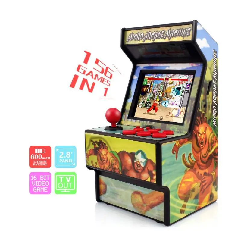 

New Gamepad Portable Retro Mini Arcade Handheld Game Console Machine Player 16 Bit Built-in 156 Classic TV Output With