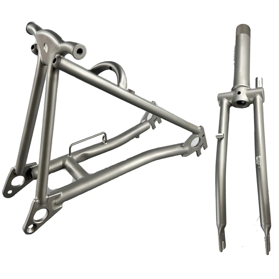 ■Brompton Front Fork + Rear Frame set■ Titanium Rear frame rear fork rear triangle fit for Brompton