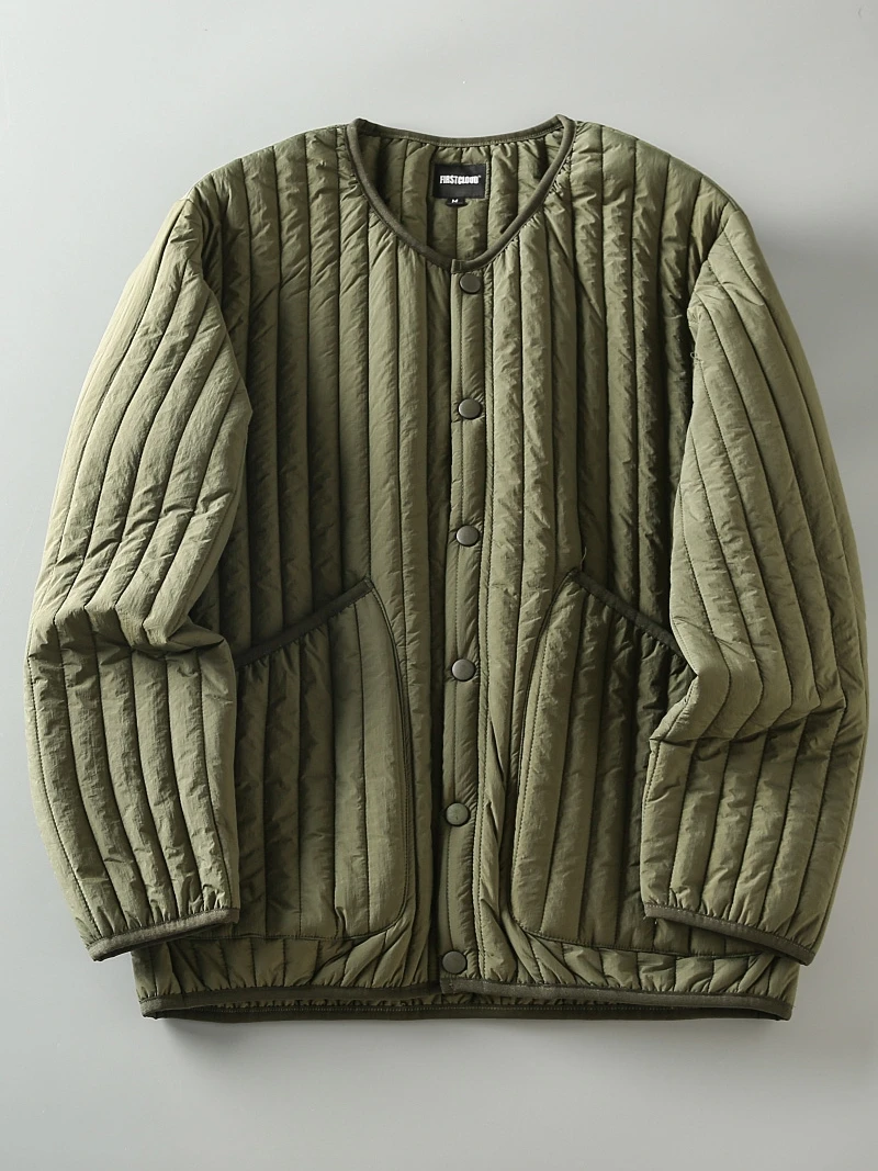 2024 Winter Men New Solid Color Casual Liners Coats Male Lightweight Cotton Padded Jackets Men Loose Casual Warm Outerwear G545