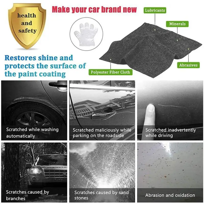 Car Scratch Repair Cloth Nano Polishing Cloth Auto Metal Surface Instant Polishing Cloth Scratch Remover Car Clean Accessories