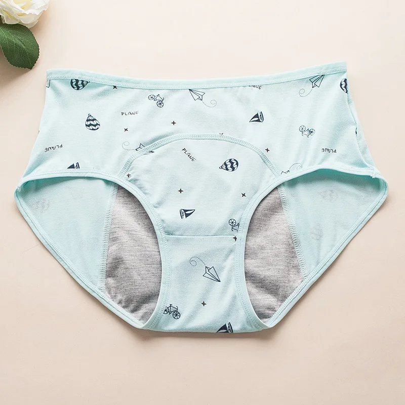 S/M/L 6Colors Balloon Print Leak Proof Menstrual Underpants Soft