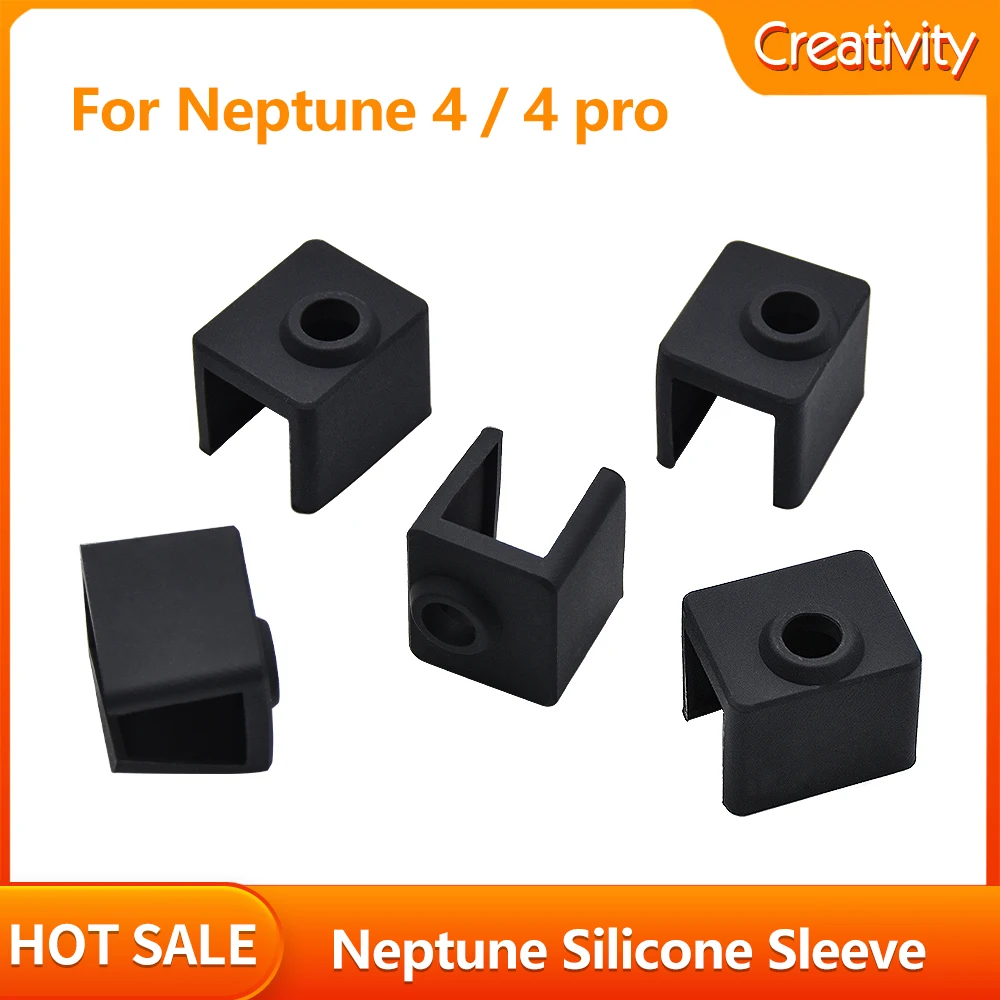 3D Printer Hotend Silicone Sleeve For Neptune 4/Neptune 4 Pro Protective Silicone Sock Insulation Cover Case for Heater Block