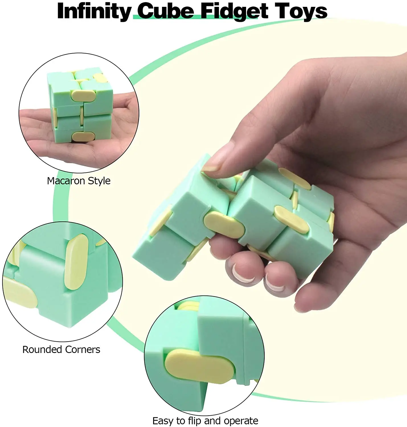 konzentration spielzeug EndlosCube Mini - Kompakter Unendlichkeit Würfel, Anti-Stress Fidget