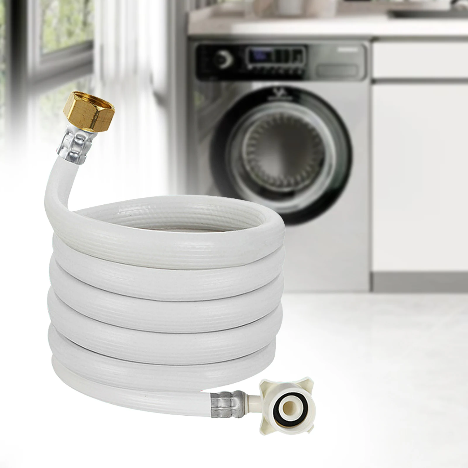 Plumbing hose plumbing supply hose Faucet Line Connector Washing Machine Inlet Hose Connection Supply Line Water Inlet Hose Connector for Dishwashers Bathroom