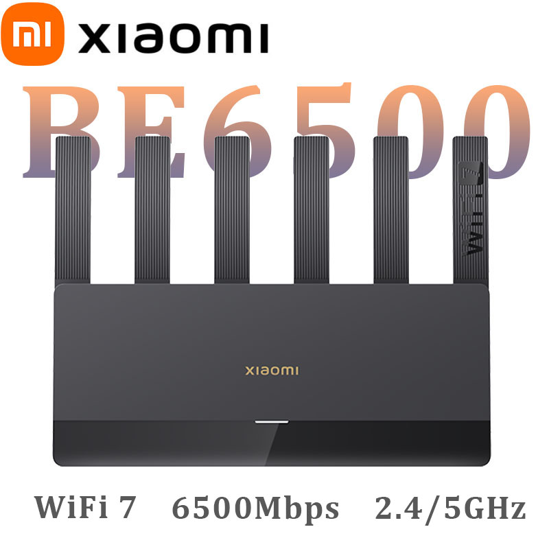 Xiaomi Router BE6500 MLO Dual Frequency WiFi 7 6500Mbps 2.5G Ethernet Port 2.4/5GHz Mesh 6 Independent Signal Amplifiers CN