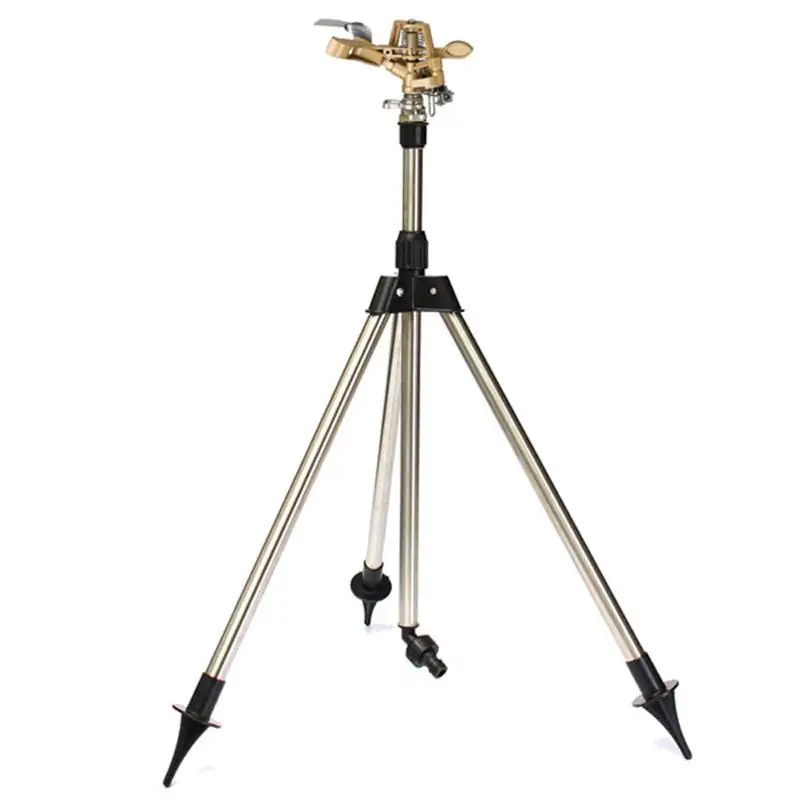 

Lawn Water Sprinkler Tripod Impact Sprinklers Kit 360 Degree Rotating Jet Sprinklers Garden Irrigation Watering Tripod Bracket
