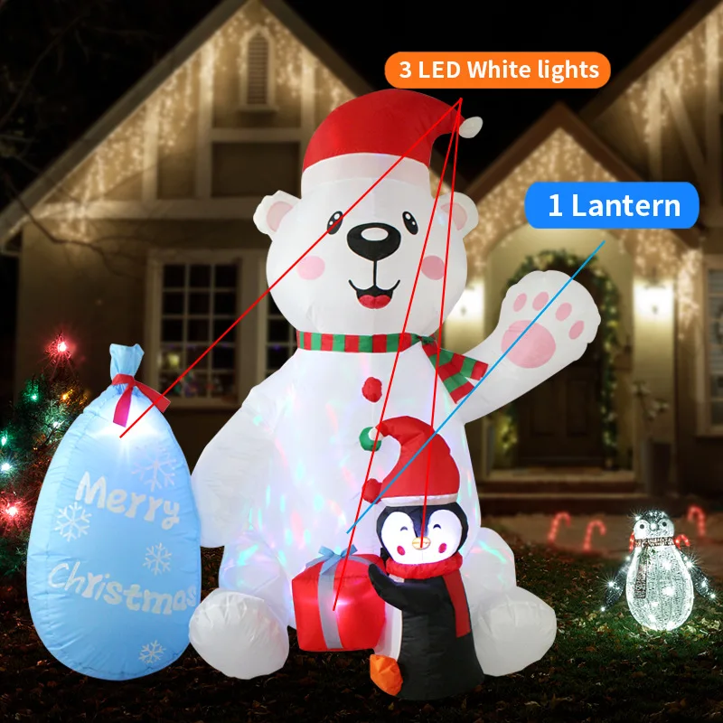 

OurWarm 6 Ft Christmas Decoration Upgrade Snowman Inflatable With Festoon Light Indoor Outdoor Garden New Year 2022 Home Decor