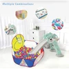 1.2M Portable Baby Ball Pool with Basket Foldable Children's Play Tent Cartoon Ball Pit Pool In/Outdoor Sports Educational Toy 6