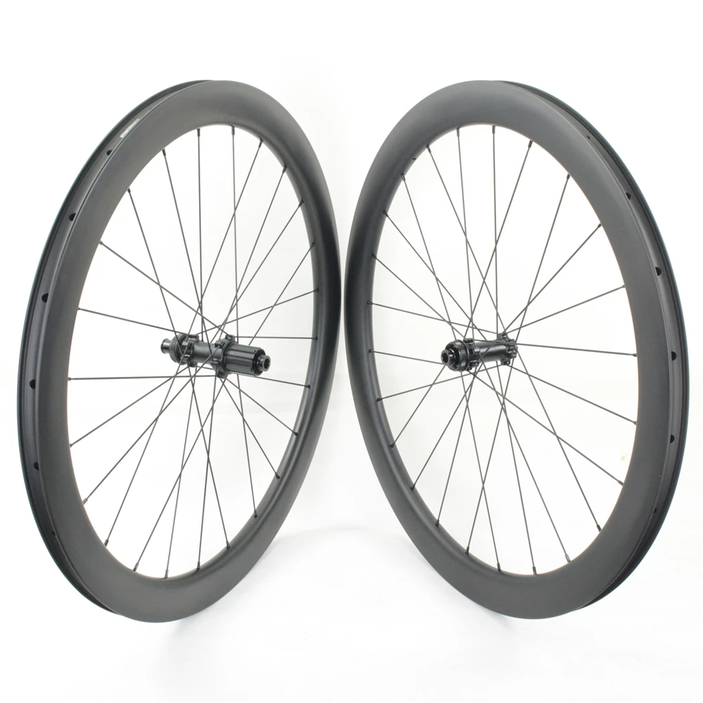 

Ultralight Road Disc Carbon Wheelset HUB Powerway CX6 Tubeless Flat aero alloy Spoke Wheel For Racing Bike