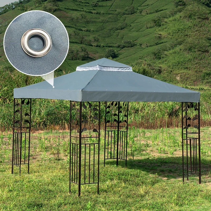 3x3M Garden Camping Awning Tent Shelter Waterproof Outdoor Tent Canopy Top Roof Sun Shadow Cover Gazebos Patio Garden Buildings