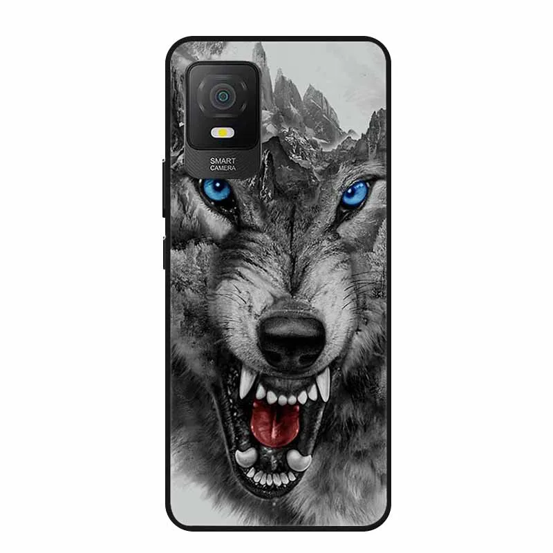 Cool Animal Black Silicone Soft Back Cover Case – Lion, Wolf, Tiger, Cat Design