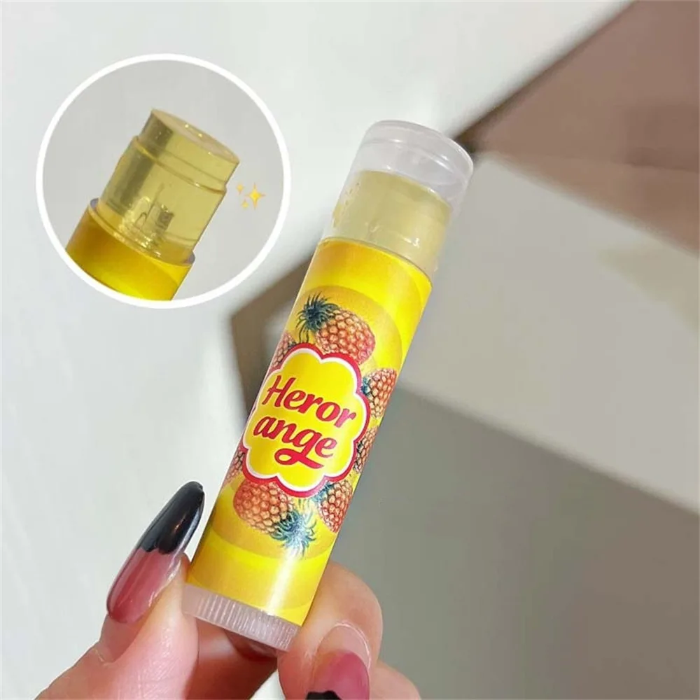 thumbnail image 1 of Fruit Lip Balm Moisturizing Clear Lip-Primer Cute Tinted Gloss Stick Lighten Lines Plump Lip Care Makeup Cosmetics, 1 of 5