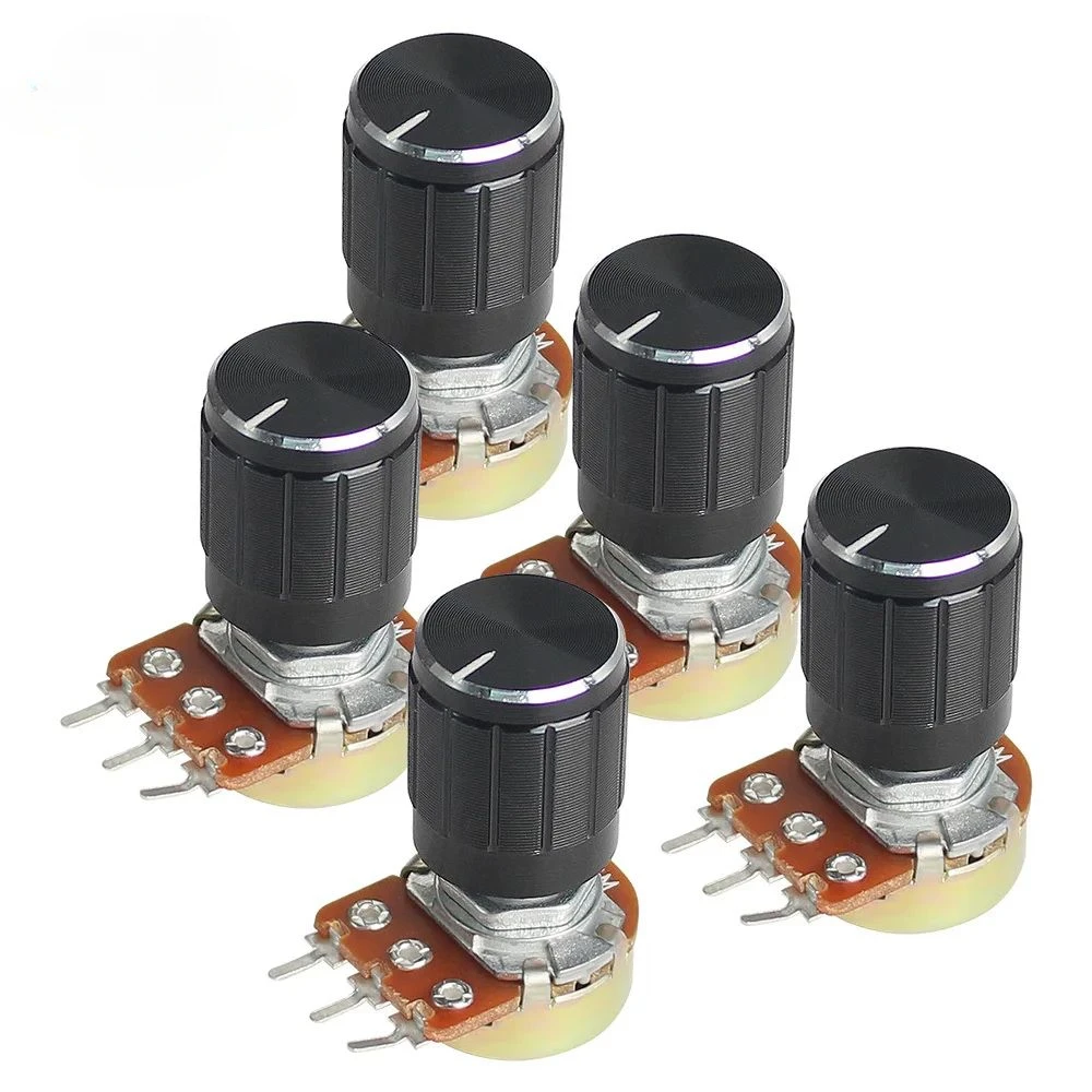 5 Set WH148 Linear Taper Rotary Potentiometer Resistor 15mm 3pin 1K 2K ...