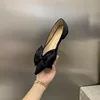 Flat Shoes for Women Plus Size 43 44 Spring  Autumn New Style Pointed Toe Bow Black Ladies Shoes  Loafers  Women Shoes 5