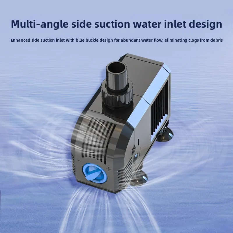 [Not Equipped with Water Pipes] Aquarium Submersible Pump High Strength Adjustable Filter Pump Fish Tank Home Mute Small Pump