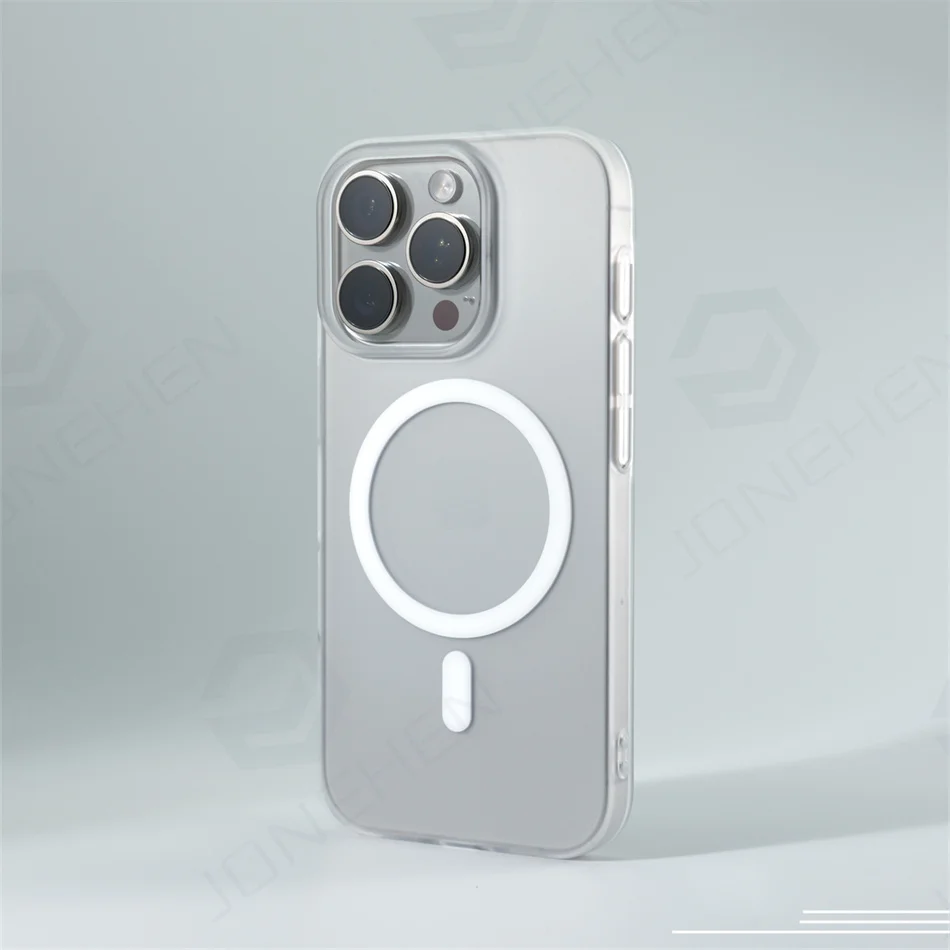 Desert Gold Matte Clear Ultra Thin Magnetic Wireless Charging Case