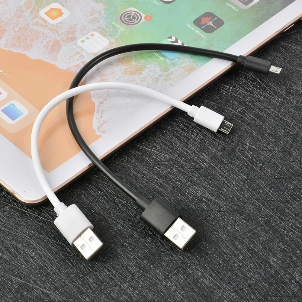 Cable de datos Micro USB tipo C para teléfono iOS y Android, cargador corto  de 20cm