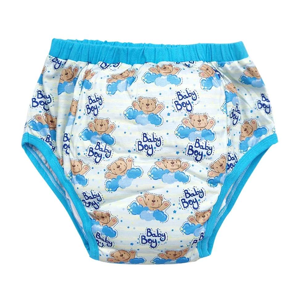 Printed Rainbow Unicorn Adult Training Pant Cotton Reusable Adult Nappy Potty Underweaer Panties Adult Baby