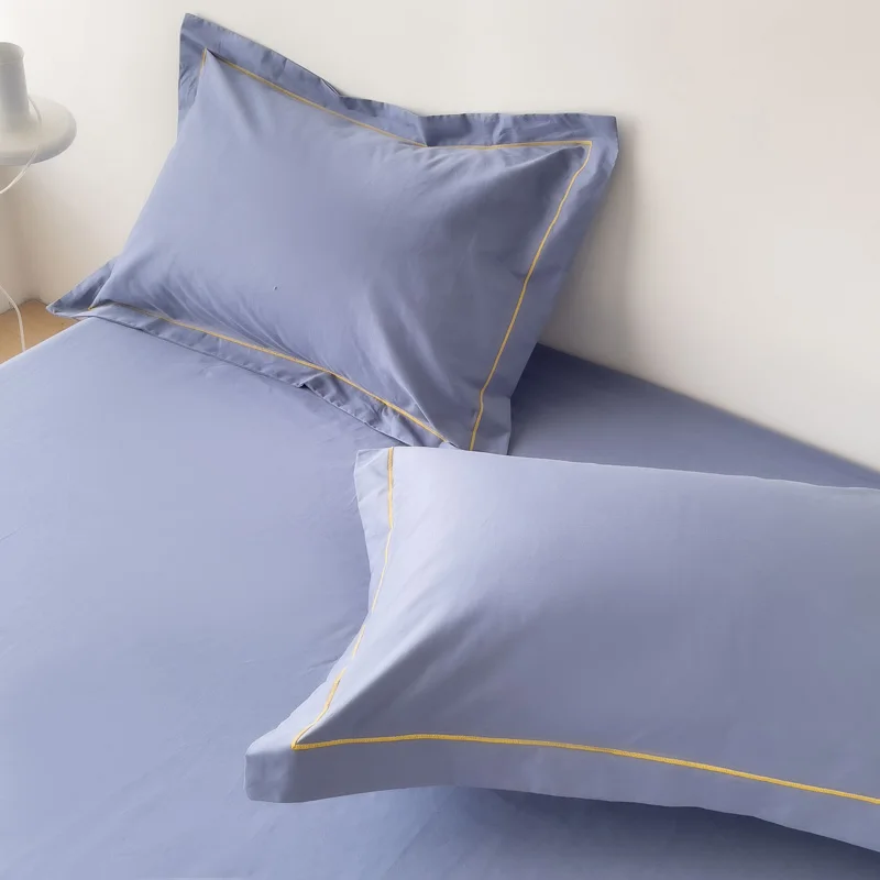 100% Egyptian Cotton 400TC Bedding Bed Sheet Set Luxury Fitted Sheet Flat Sheets With Pillowcase Bedsheet Soft Comfort Bed Lines 6