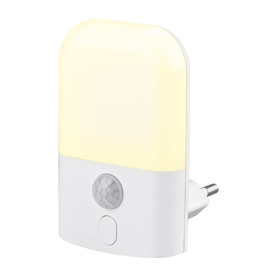 1pc Modern Adjustable Brightness Motion Sensor Night Light, Soft Warm White LED, 5-Level Dimmable for Bedroom, Bathroom,