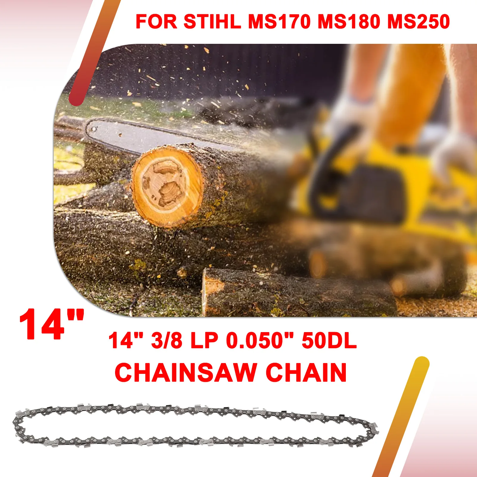 

Цепная пила 14 дюймов 3/8 LP 50DL для STIHL M 50 MS180 M 30 бар, лезвие с шагом для улучшения резания по дереву