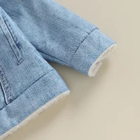 Jeansjacke mit Lammfellimitat – Bild 5